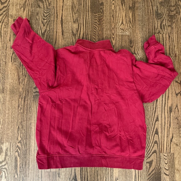 Orvis Red Quarter Zip Classic Sweatshirt - Picture 5 of 5